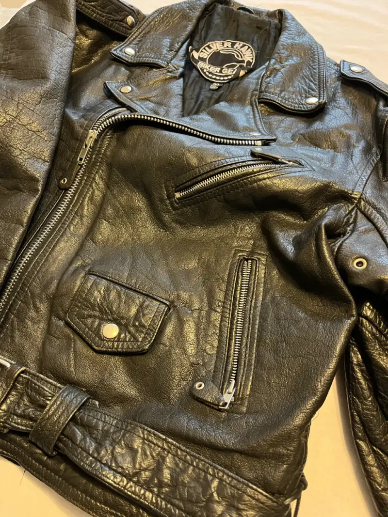 Chaqueta de cuero negra Silver Hawk - 3