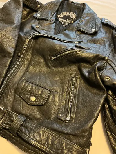 Chaqueta de cuero negra Silver Hawk - miniatura 3