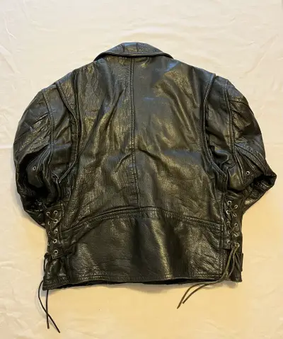Chaqueta de cuero negra Silver Hawk - miniatura 4