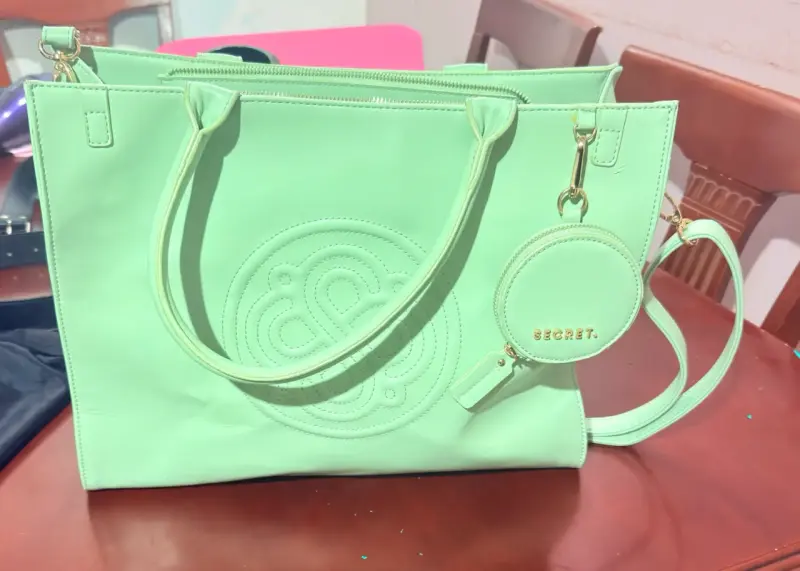 Bolso verde menta con monedero Secret - 2