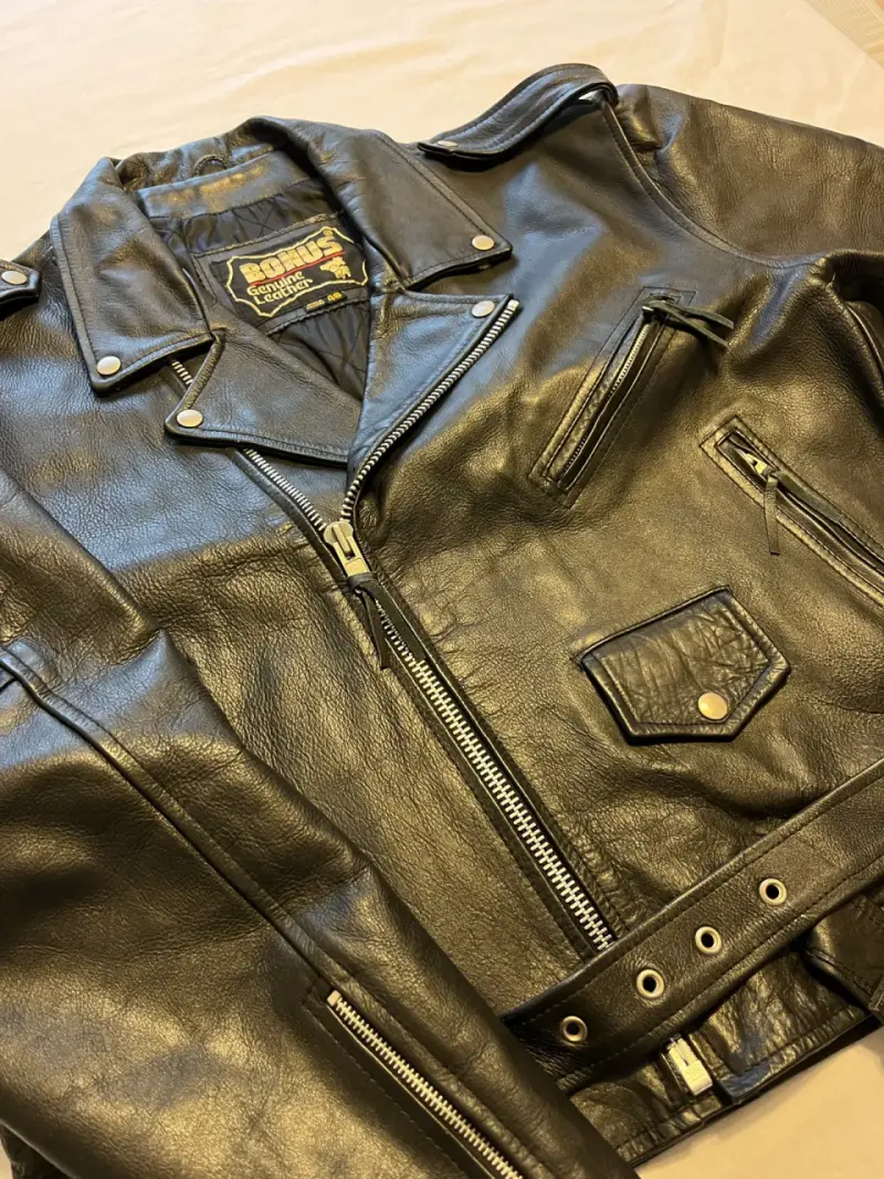 Chaqueta de cuero negra Bonus para hombre - 3