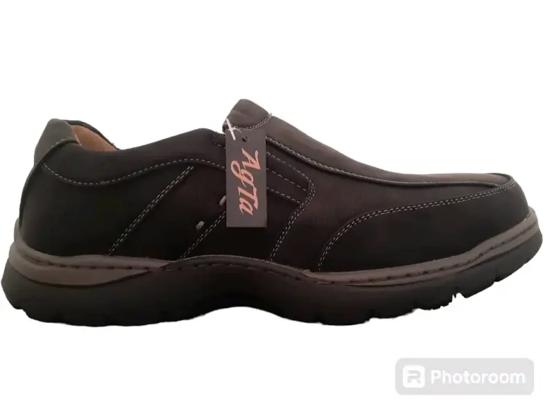 Zapatos de cuero para hombre Agta color negro - 1