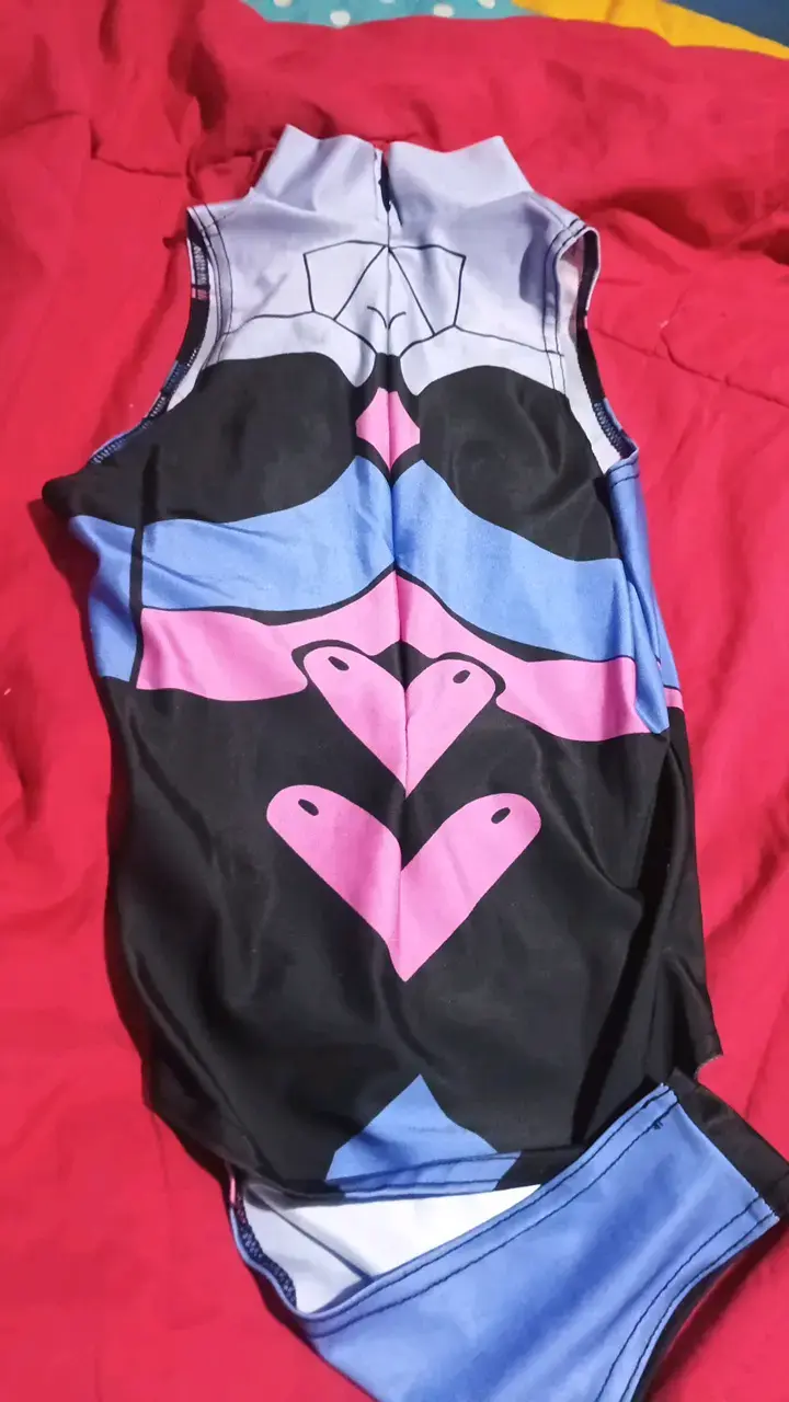 Disfraz de cosplay D.Va azul y negro - 2