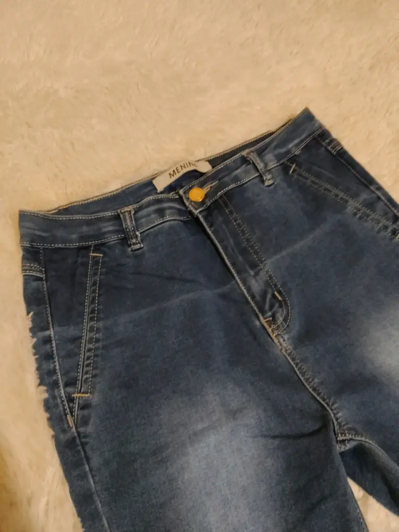 Jeans de mezclilla azul para mujer Menina - 2