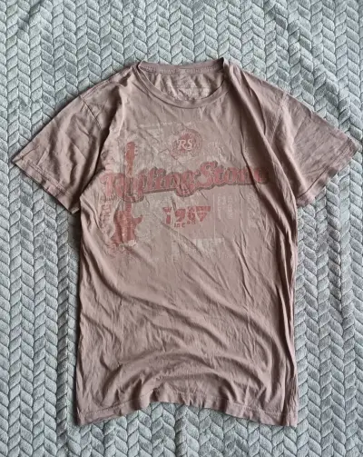 Polera cafe Rolling Stone vintage - miniatura 1