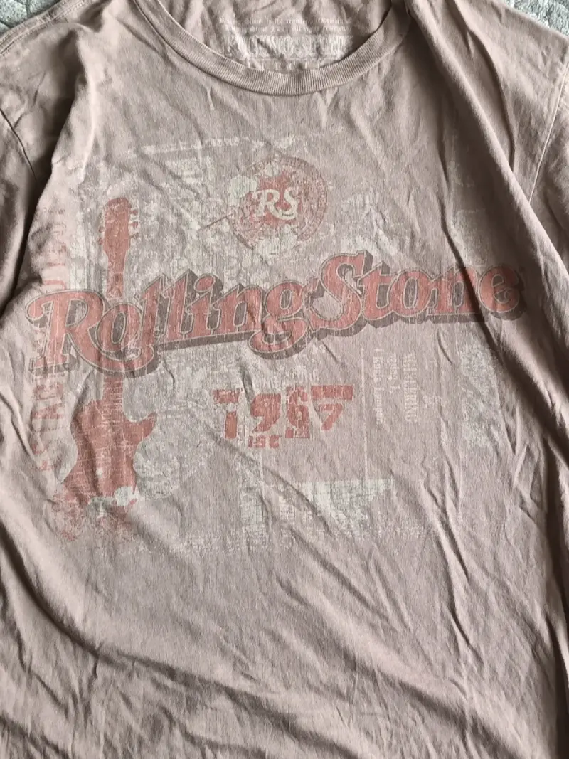 Polera cafe Rolling Stone vintage - 2