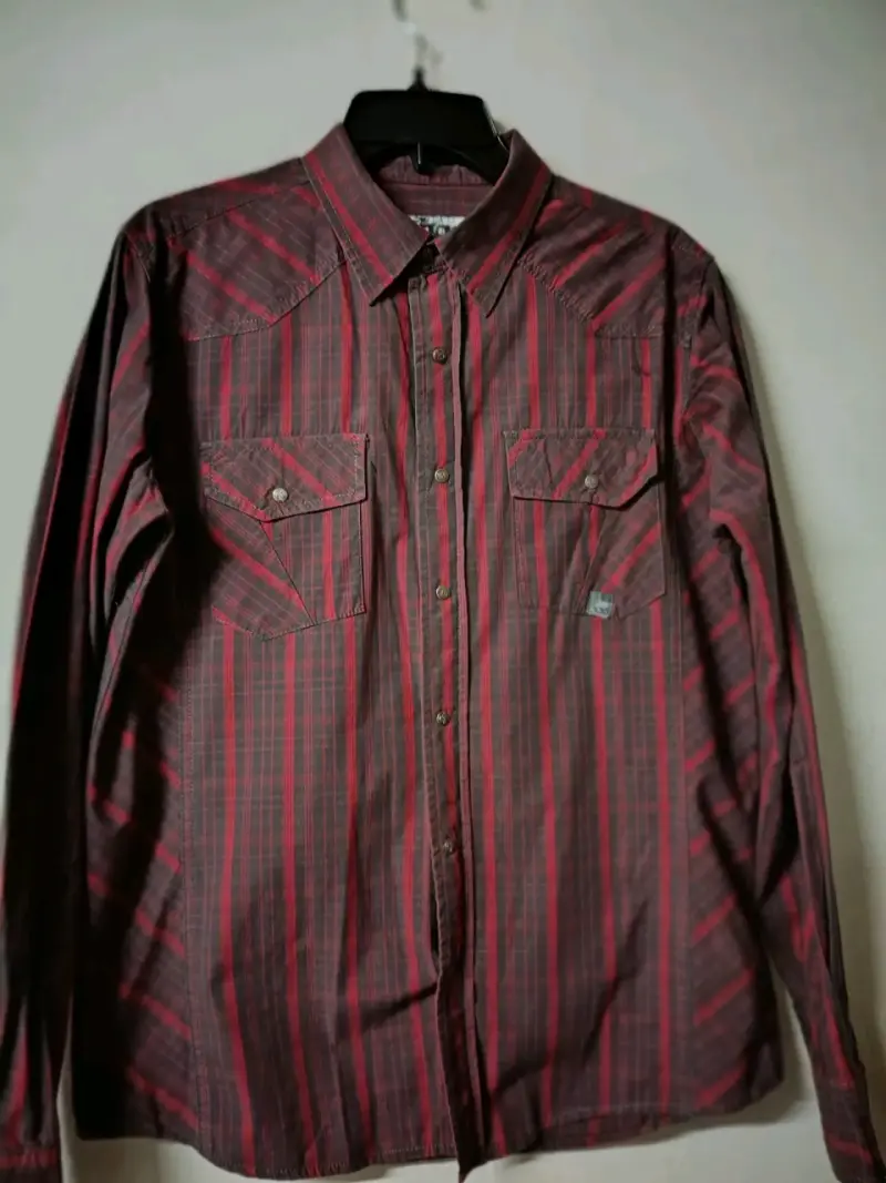 Camisa a cuadros roja para hombre - 2