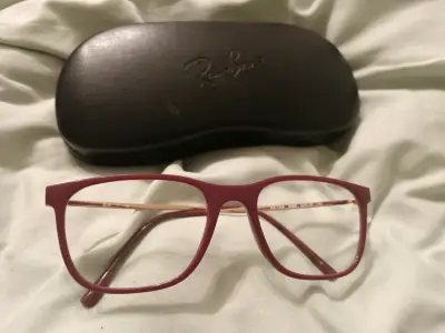 Gafas Ray-Ban rojas con estuche original - miniatura 1