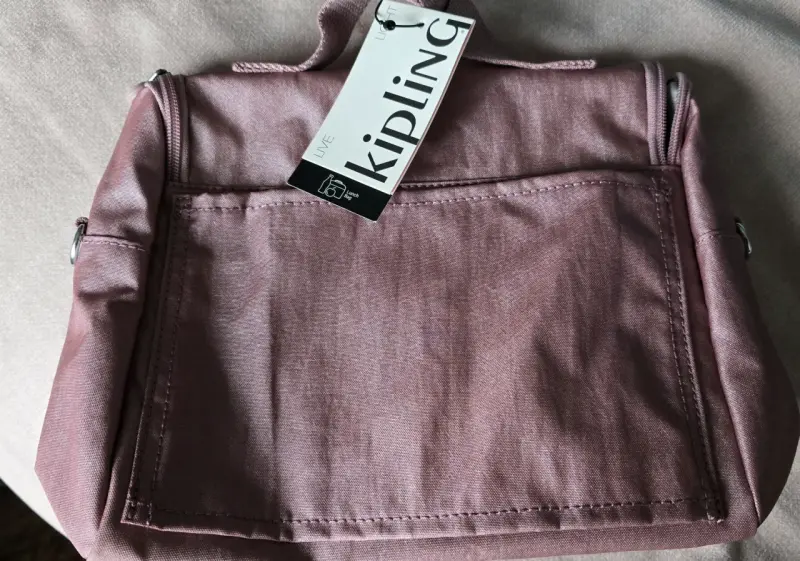 Bolso Lonchera Kipling rosa con compartimentos