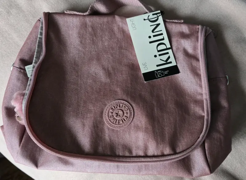 Bolso Lonchera Kipling rosa con compartimentos - 3