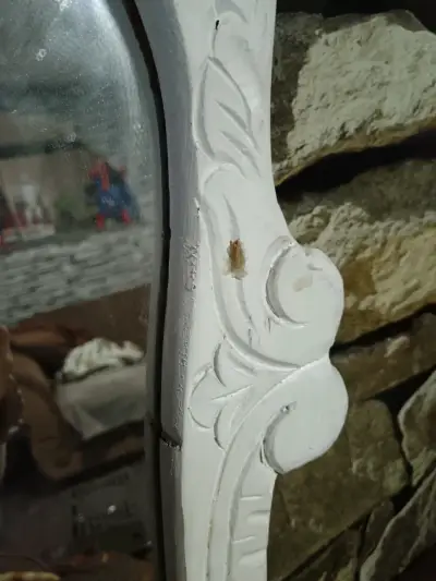 Espejo decorativo blanco estilo vintage - miniatura 3