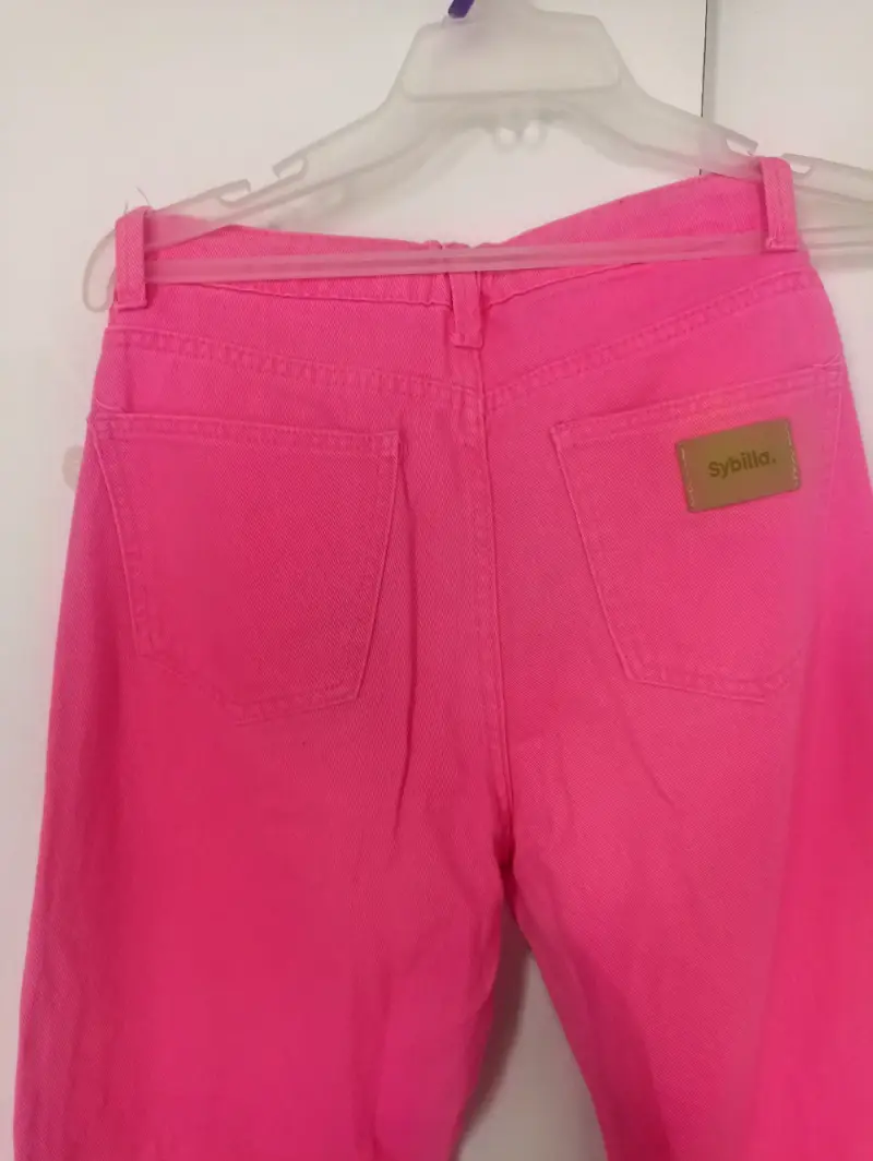 Jeans rosados Sybilla 90's con roturas - 2