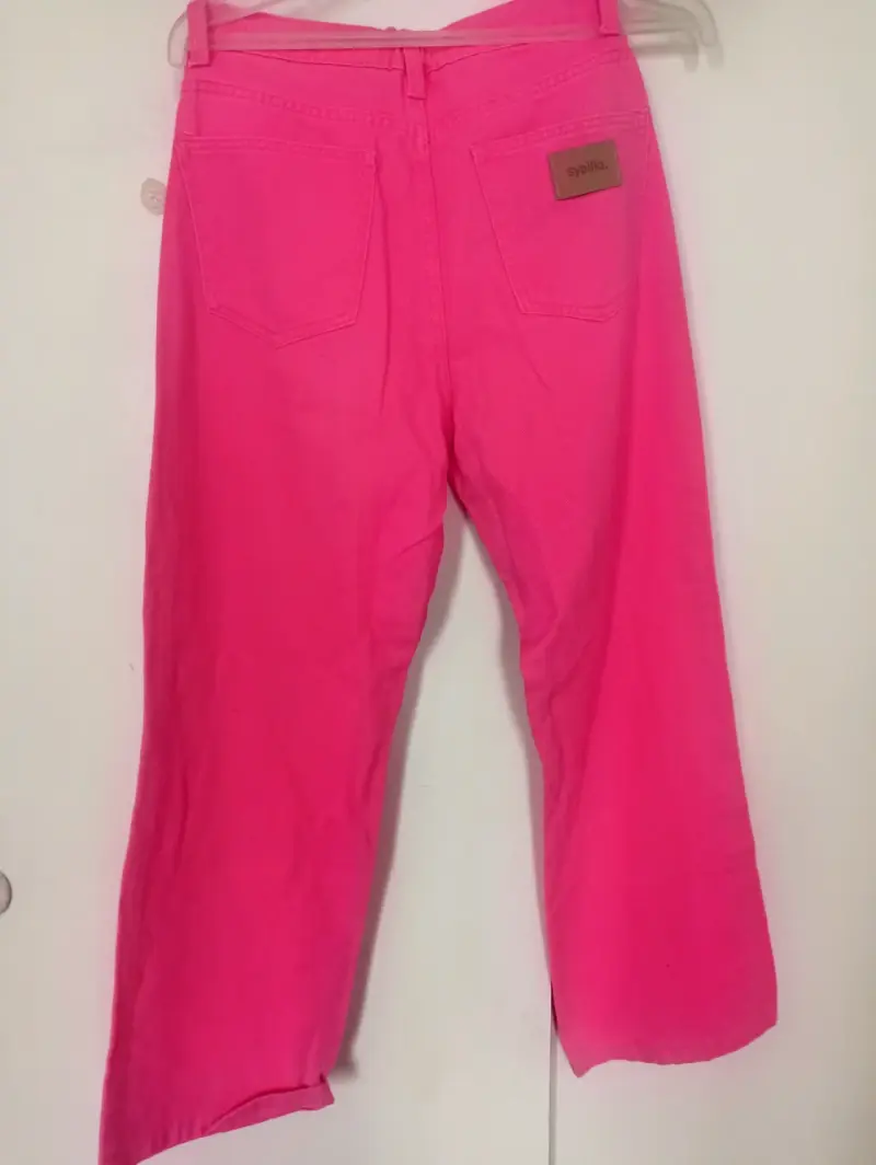 Jeans rosados Sybilla 90's con roturas - 3