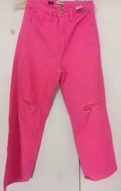Jeans rosados Sybilla 90's con roturas - miniatura 4