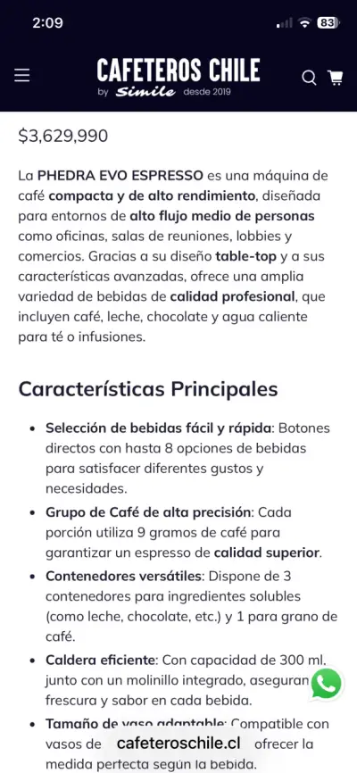Máquina de Café Saeco Phedra Evo Espresso Nueva - miniatura 3