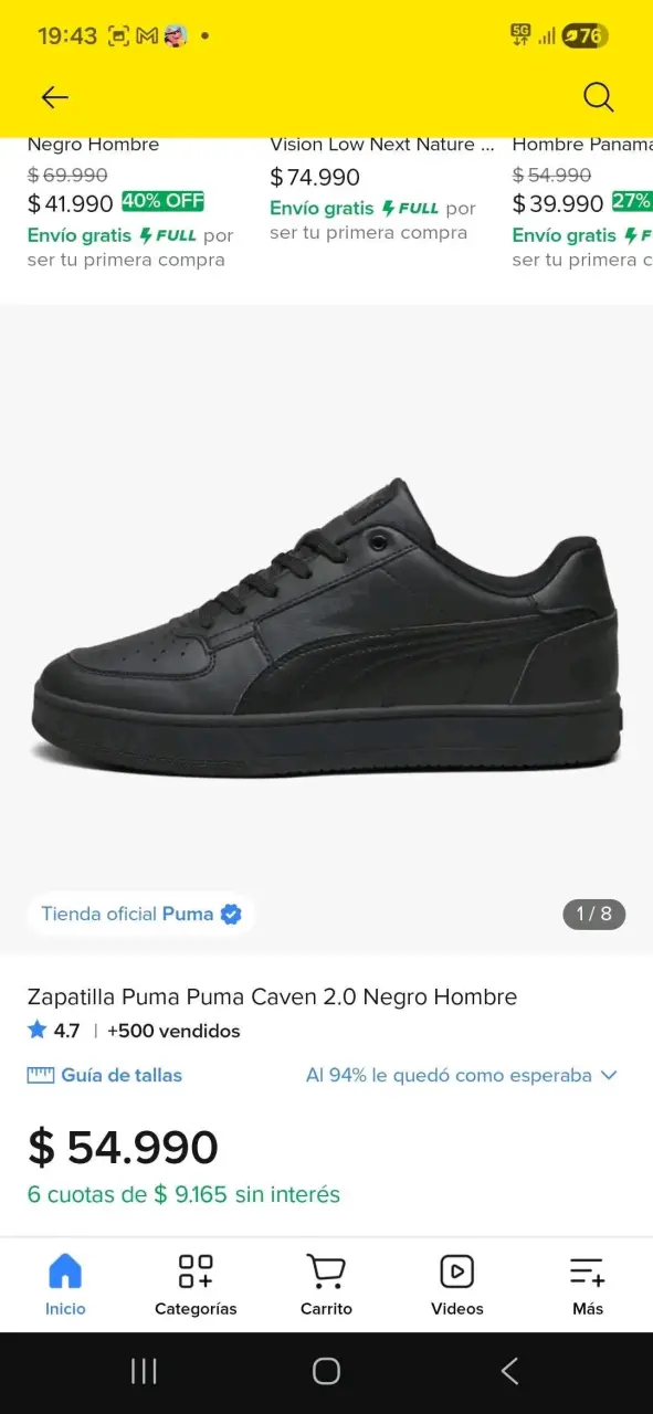 Zapatillas negras Puma Caven 2.0 para hombre - 3