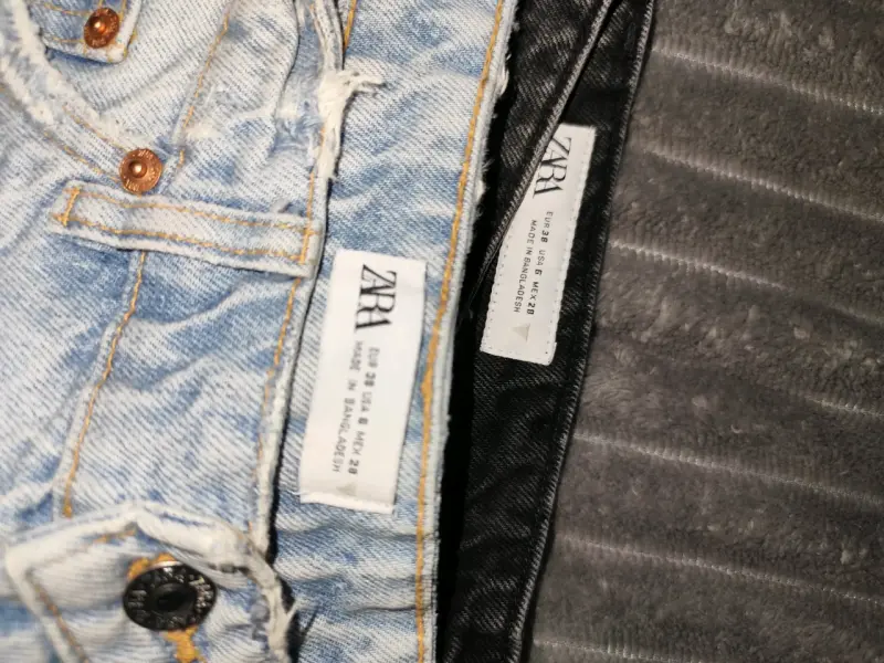 Shorts de mezclilla desgastados Zara para mujer - 2