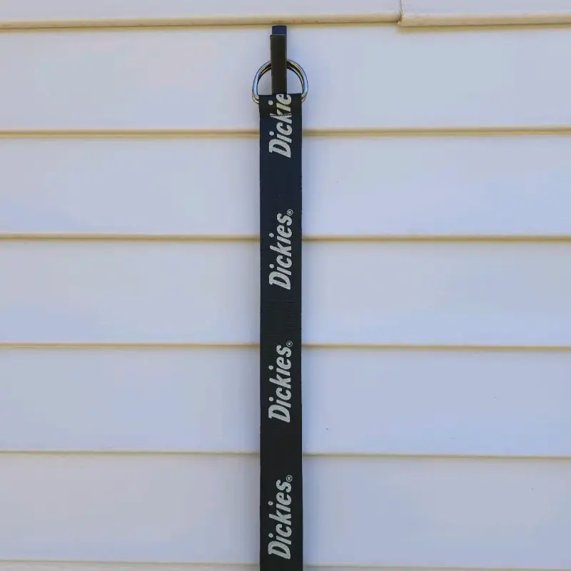 Cinturón negro de tela Dickies con logo - 2