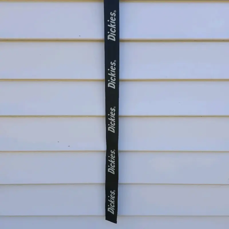 Cinturón negro de tela Dickies con logo - 3