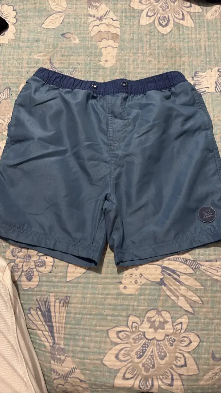 Shorts de baño azul para hombre - 1