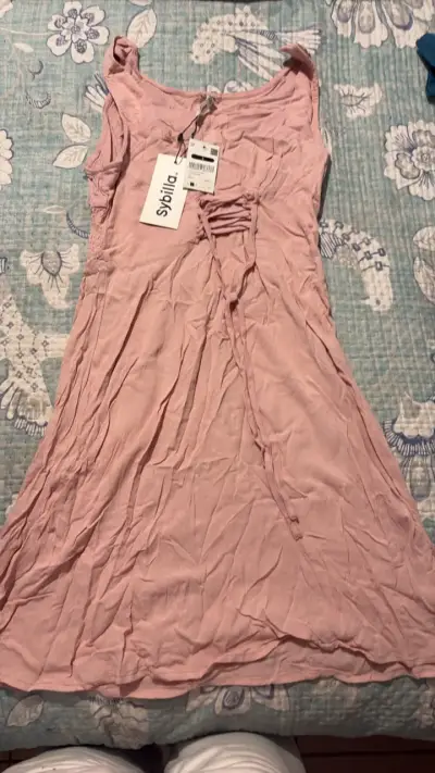 Vestido rosa sin mangas Sybilla - miniatura 1
