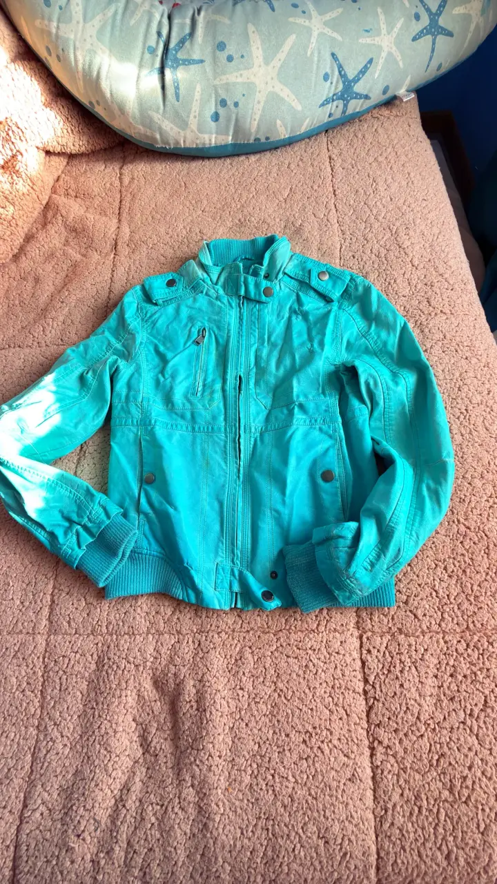 Chaqueta turquesa para mujer talla M - 2
