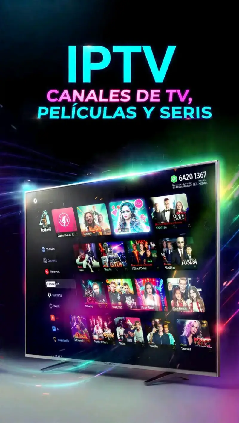 Servicio IPTV con canales de TV y películas