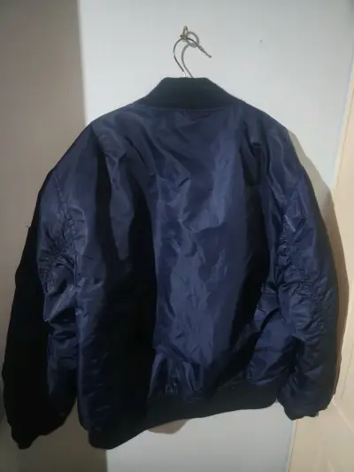 Chaqueta bomber reversible azul y naranja - miniatura 2