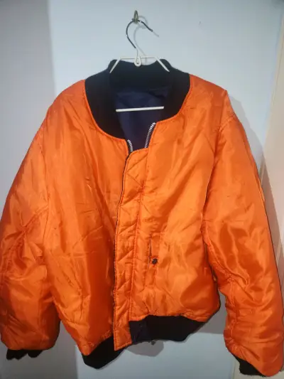 Chaqueta bomber reversible azul y naranja - miniatura 3