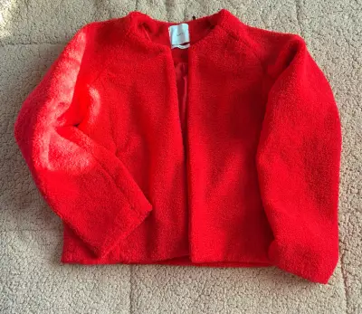 Chaqueta roja de lana para mujer - miniatura 1