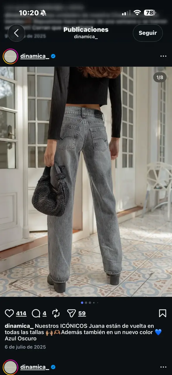 Jeans grises modelo juana Dinamica - 1
