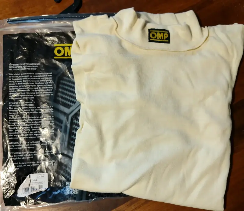 Balaclava ignífuga OMP blanca para automovilismo - 2