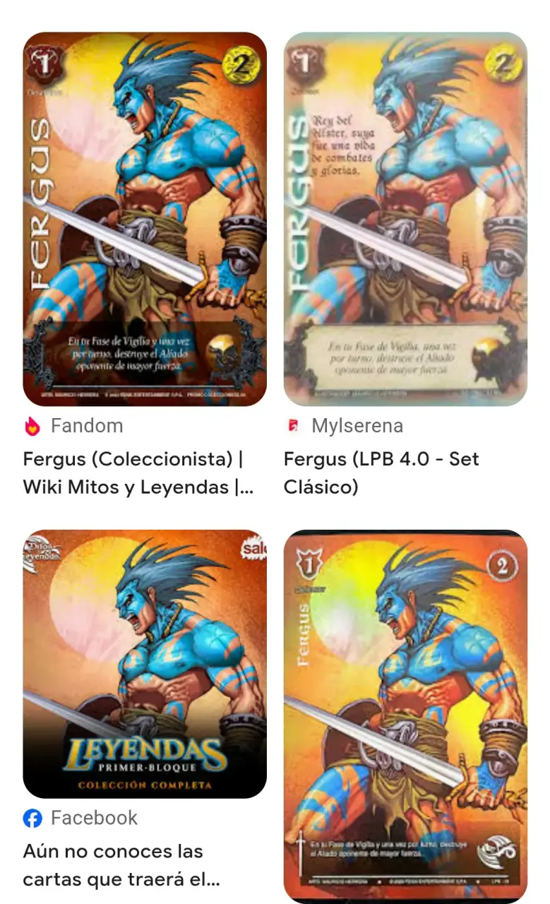 Carta de Colección Fergus Mitos y Leyendas