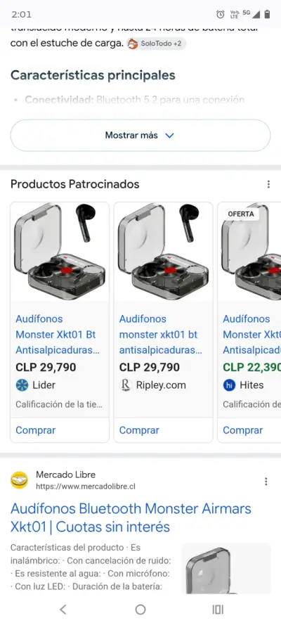 VENDO AUDÍFONOS INALÁMBRICOS MONSTER GAMER XKTO1 - miniatura 5