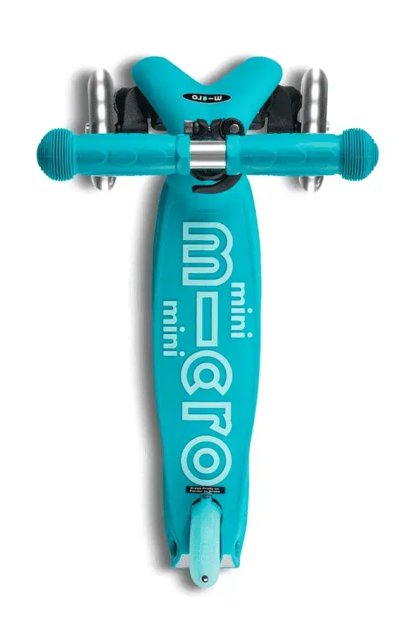Scooter Mini Micro Deluxe LED plegable aqua - 2
