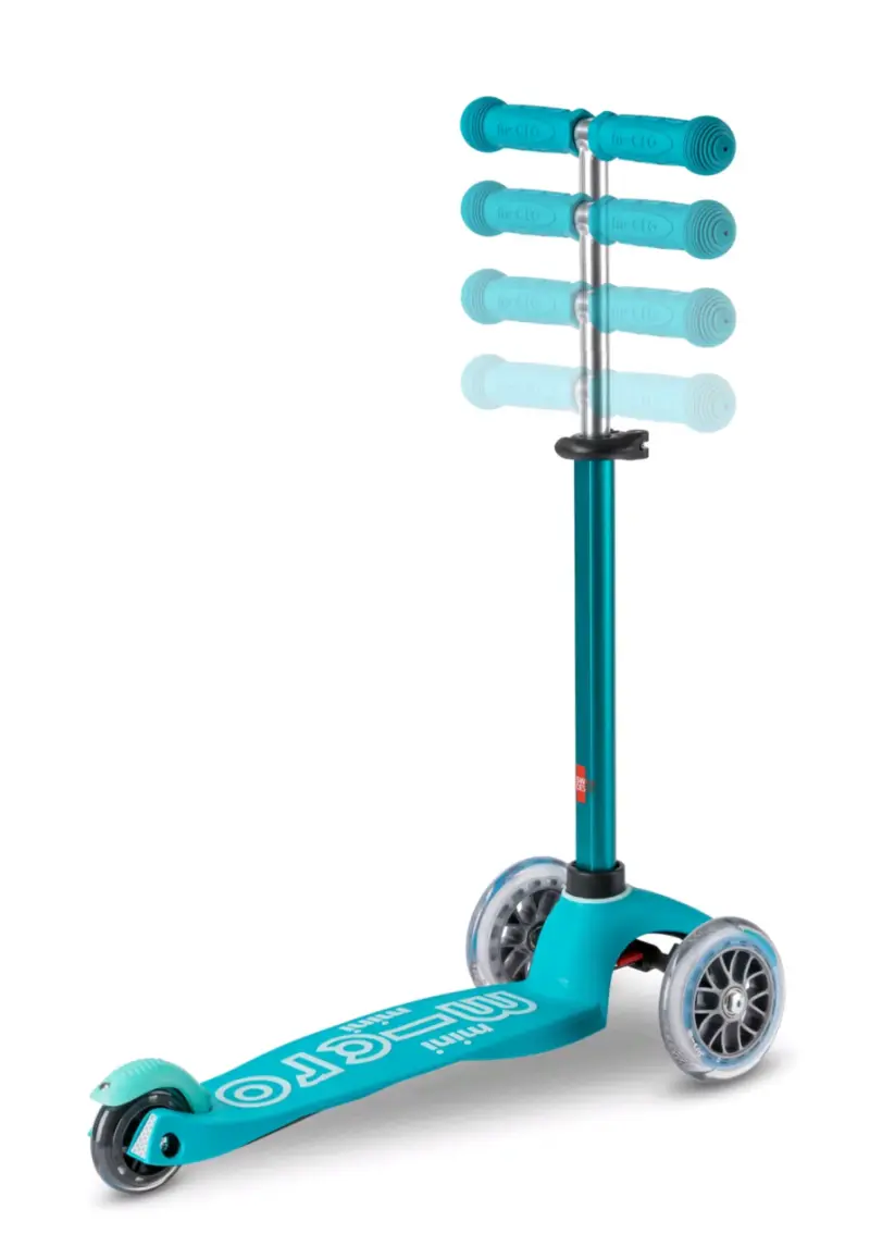 Scooter Mini Micro Deluxe LED plegable aqua - 3