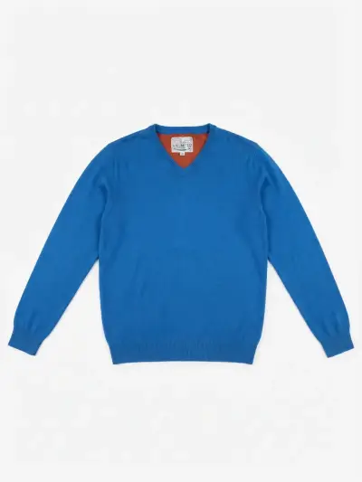 Suéter Azul Cuello V Unlimited - miniatura 1
