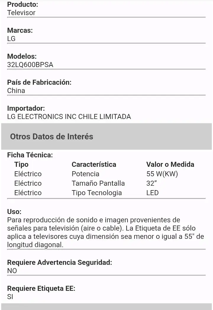 Televisor LG 32 pulgadas LED - 2