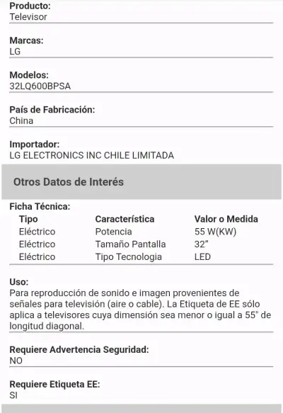 Televisor LG 32 pulgadas LED - miniatura 2