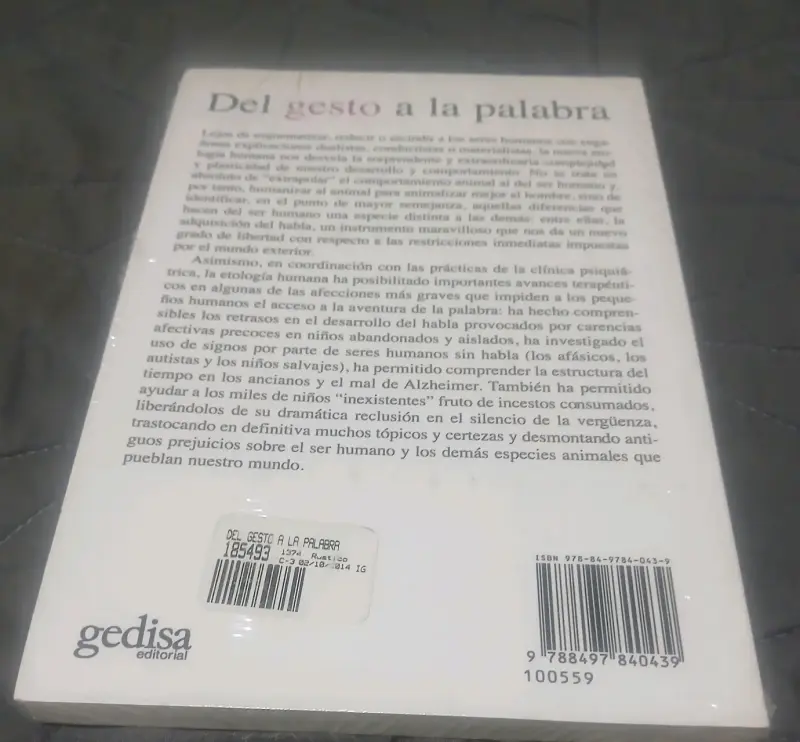 Libro 'Del gesto a la palabra' de Boris Cyrulnik - 4