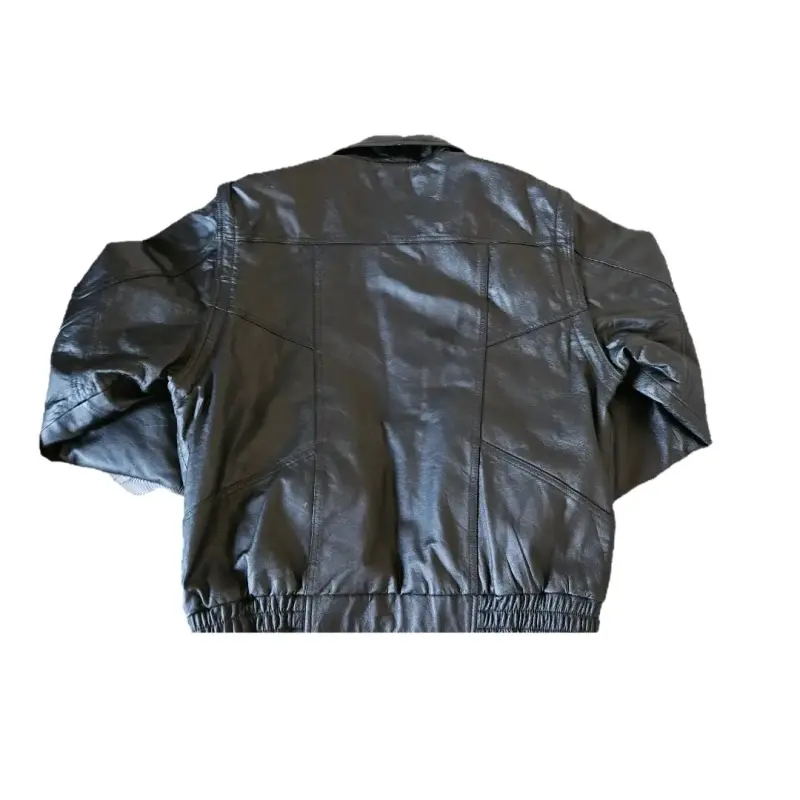 Chaqueta de cuero negra desmontable - 2