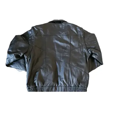 Chaqueta de cuero negra desmontable - miniatura 2