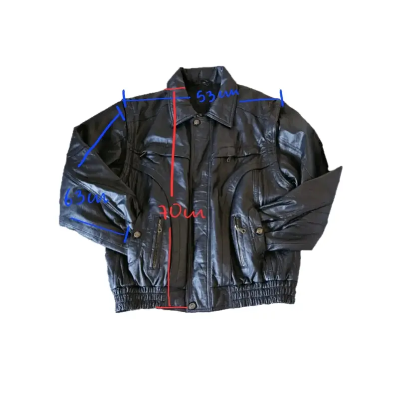Chaqueta de cuero negra desmontable - 4