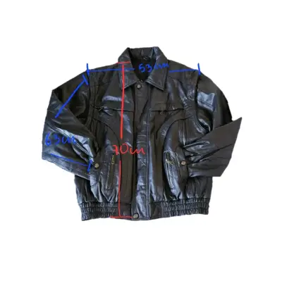 Chaqueta de cuero negra desmontable - miniatura 4