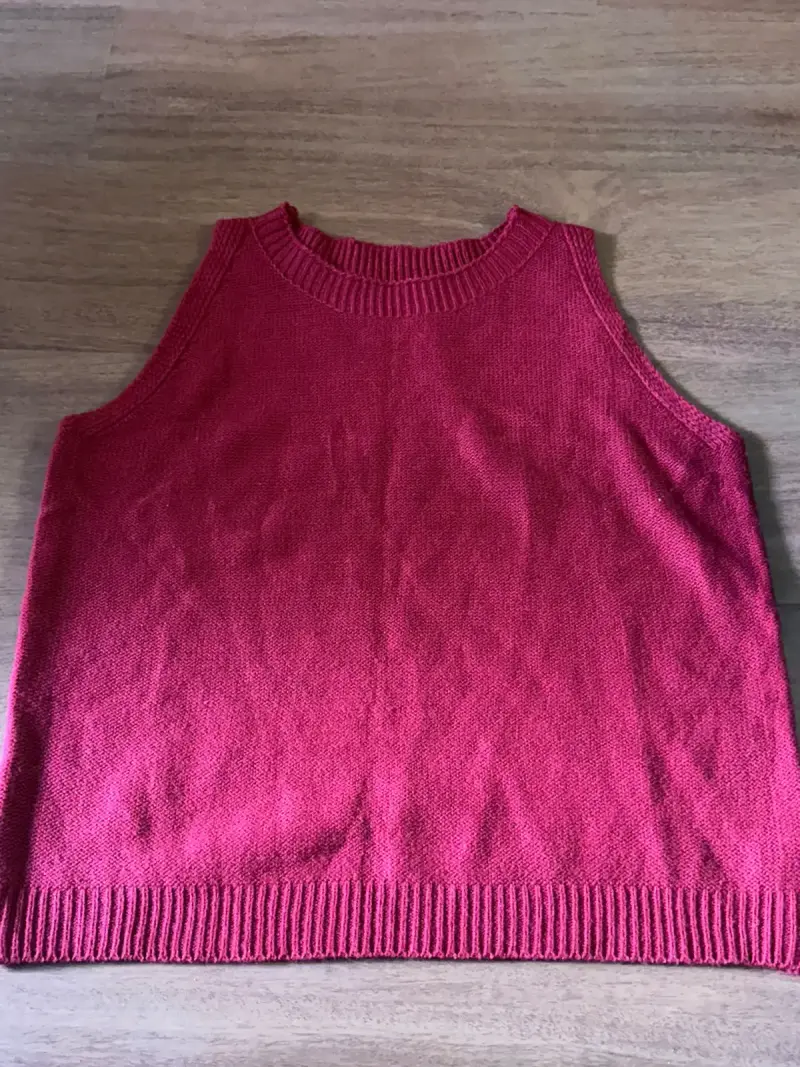 Chaleco sin mangas rojo para mujer - 2