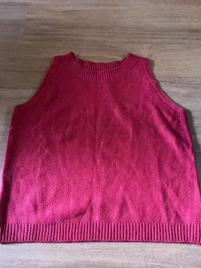 Chaleco sin mangas rojo para mujer - miniatura 3