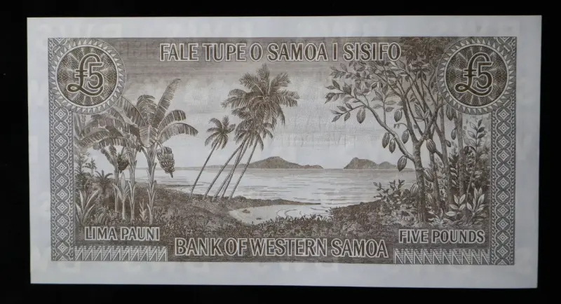 Billete de 5 Libras de Samoa Occidental - 2