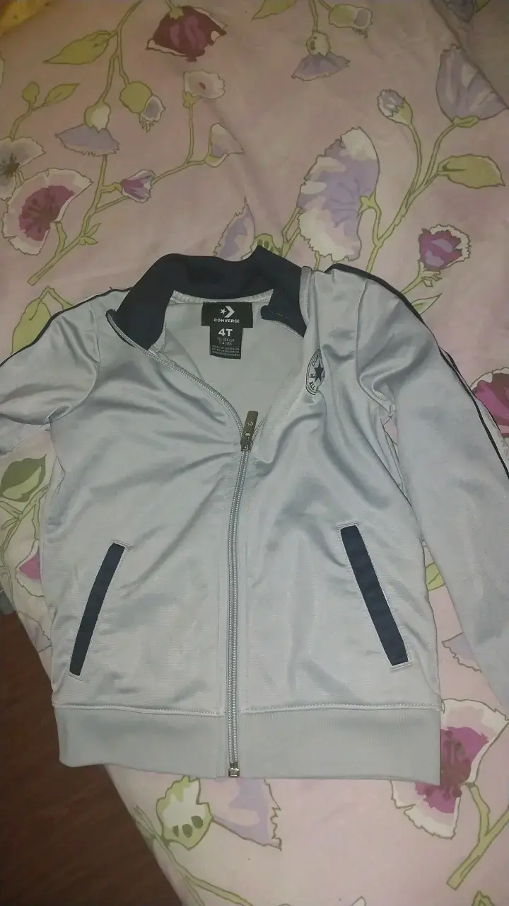 Chaqueta deportiva gris para niño Converse - 1