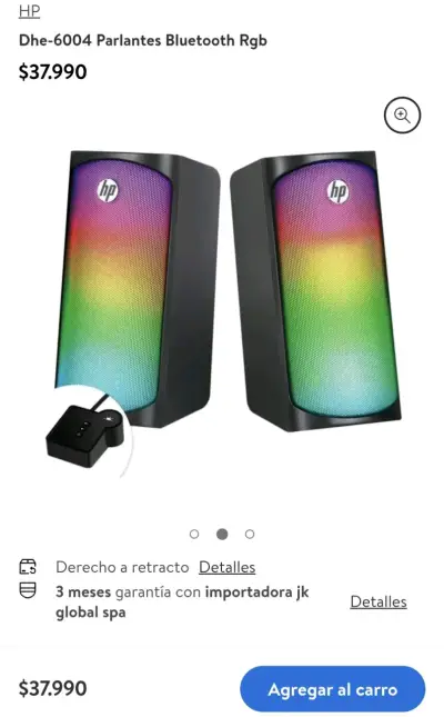 Parlantes Bluetooth RGB HP Dhe-6004 - miniatura 1