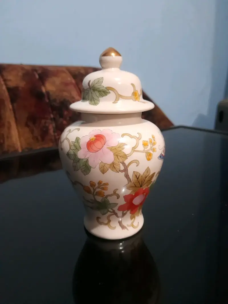 Potiche o tarro de jengibre vintage de porcelana - 1